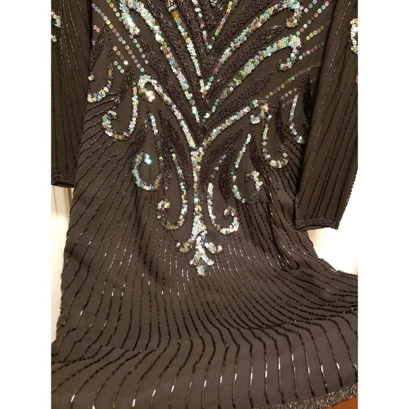 A.J Bari vintage cocktail dress 100%Silk SZ8 - Picture 3 of 5